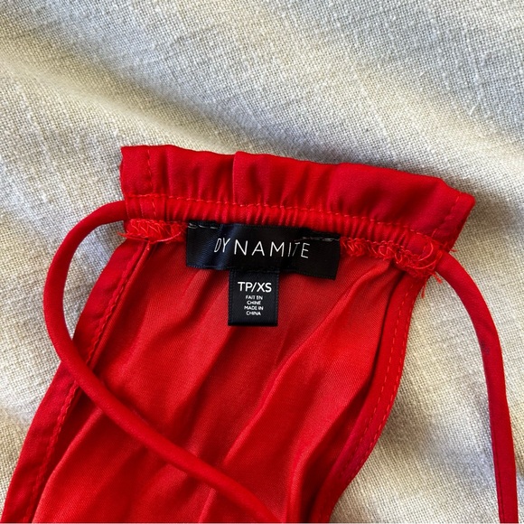 DYNAMITE/GARAGE Satin Halter Cami - Picture 4 of 5